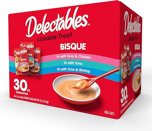 Hartz Delectables Bisque - Golosinas hĂşmedas para gatos adultos y mayores variedad 30 unidades Hartz Delectables Bisque - Golosinas hĂşmedas para gatos adultos y mayores variedad 30 unidades