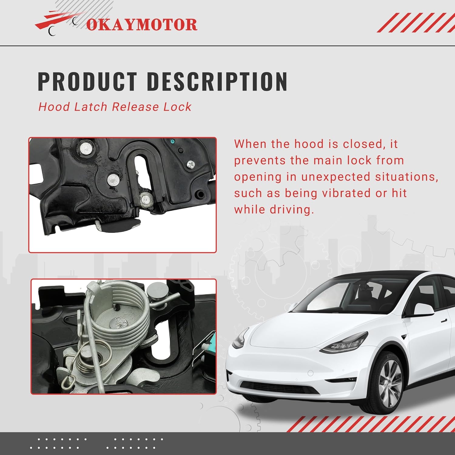 1500397-00-E Hood Latch Release Lock for 2021-2022 Tesla Model 3 Y 1500397-00 150039700E