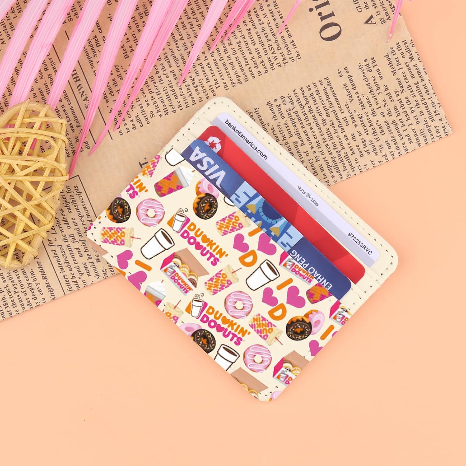 Lywjyb Birdgot Donut Coffee Card Holder Probably Headed Card Wallet Donut Baker Gift Coffee Junkie Merch (Probably Dun Holder)