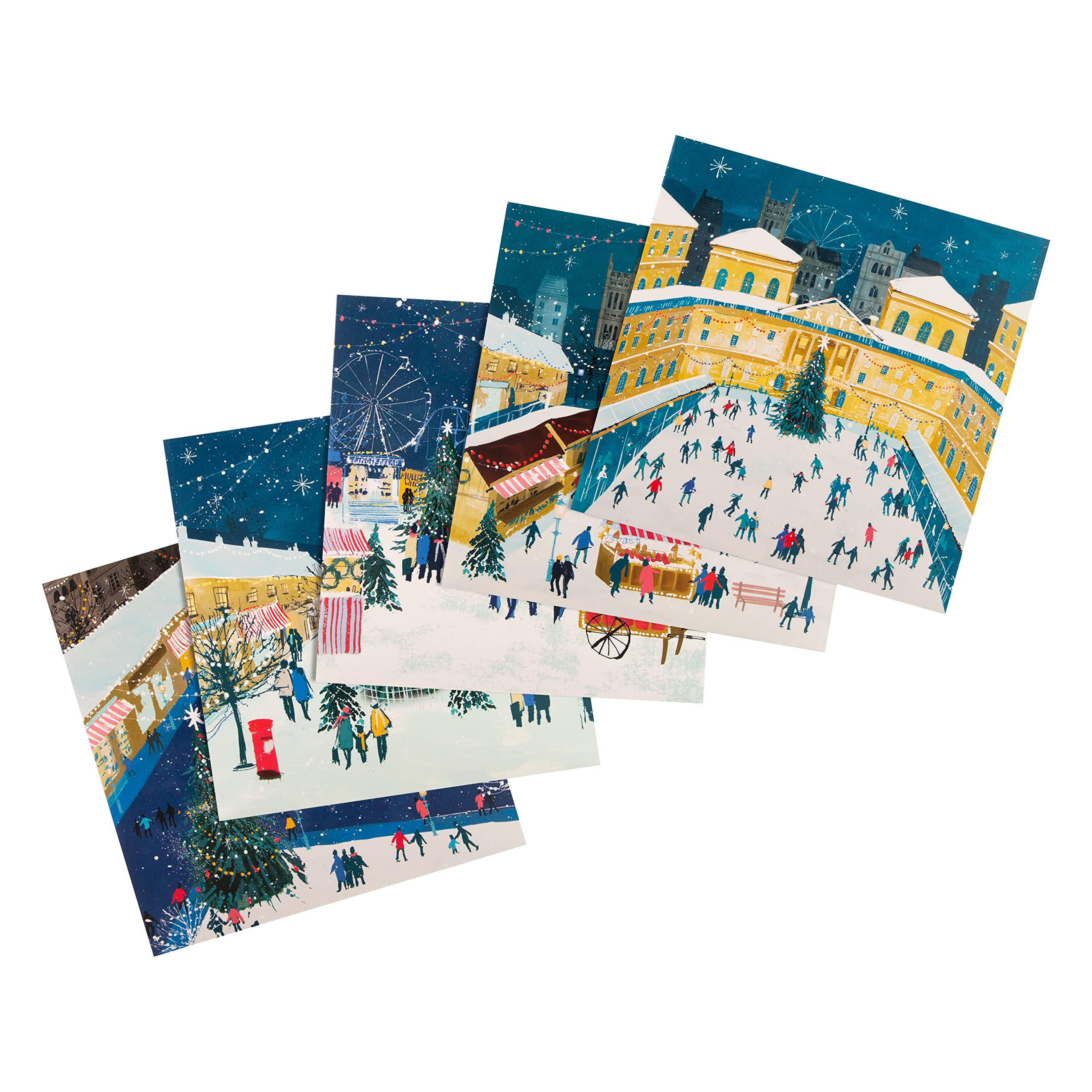 Hallmark Charity Christmas Cards - Pack of 30 in 5 Designs, 25572266, Winter Scene Card Pack, 16cm x 16cm - Image 3