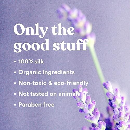 Miniatura 7 de ASUTRA Almohada de ojos de seda para dormir, azul marino, rellena con semillas de lavanda y lino, con peso, meditación y bloqueo de luz