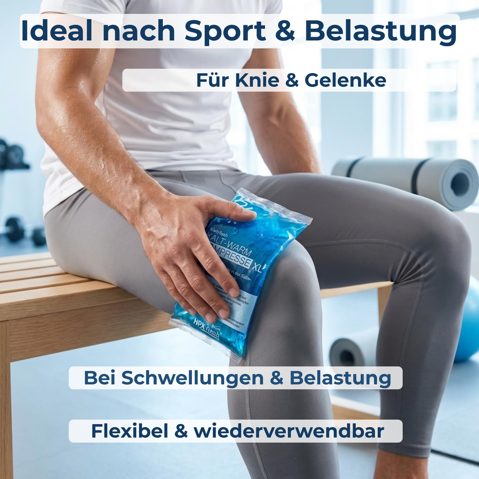 48x HPXfresh® Mehrfach-Kompresse für Kalt und Warm Anwendungen in der Größe 12x29cm | mikrowellengeeignet | Mehrfach Kalt- Warm Kompresse, Gelkompresse (12x29cm, 48)