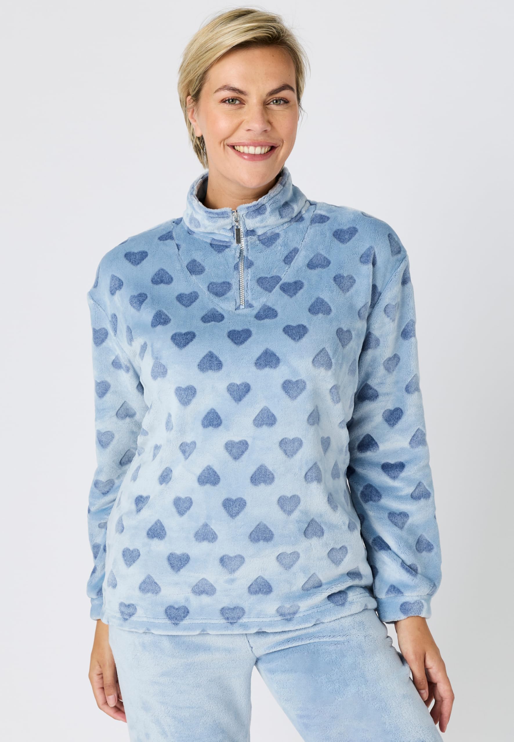 Damart – Pyjama Thermique Thermolactyl en Maille Polaire Embossée Femme
