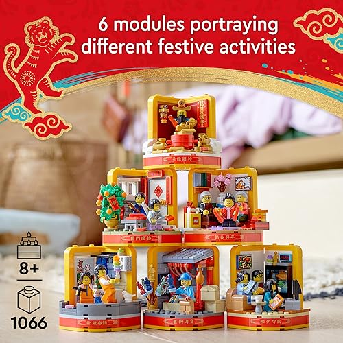 Miniatura 2 de LEGO Lunar New Year Traditions 80108 - Kit de construcción para niños de 8 años en adelante juego de construcción con 6 escenas festivas y 12