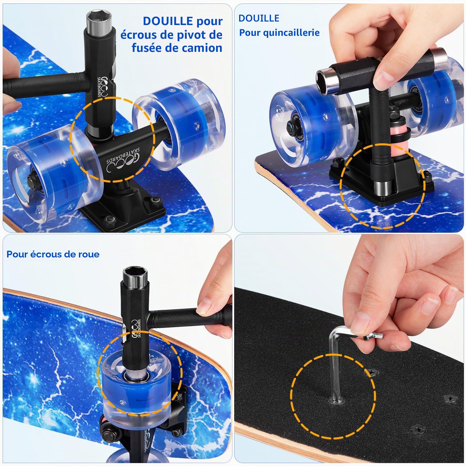 Skateboards avec Roues Clignotantes colorées pour débutants, Enfants, Adolescents, Adultes, Planche à roulettes Standard 9 Couches d'érable Canadien concave