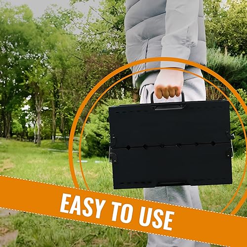 Miniatura 5 de CKG Parrilla de barbacoa portátil resistente plegable Kazan Mangal BBQ Kabab Shashlyk Estufa de camping Viaje al aire libre 6 pinchos Brasero 0.079