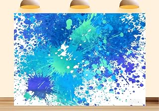 15X10ft Fabric Colorful Paint Splash Backdrop Washable Fabric Kids Party Graffiti Theme Abstract Art Splatter Background Party Decorations Photo Studio Props Wall Decor