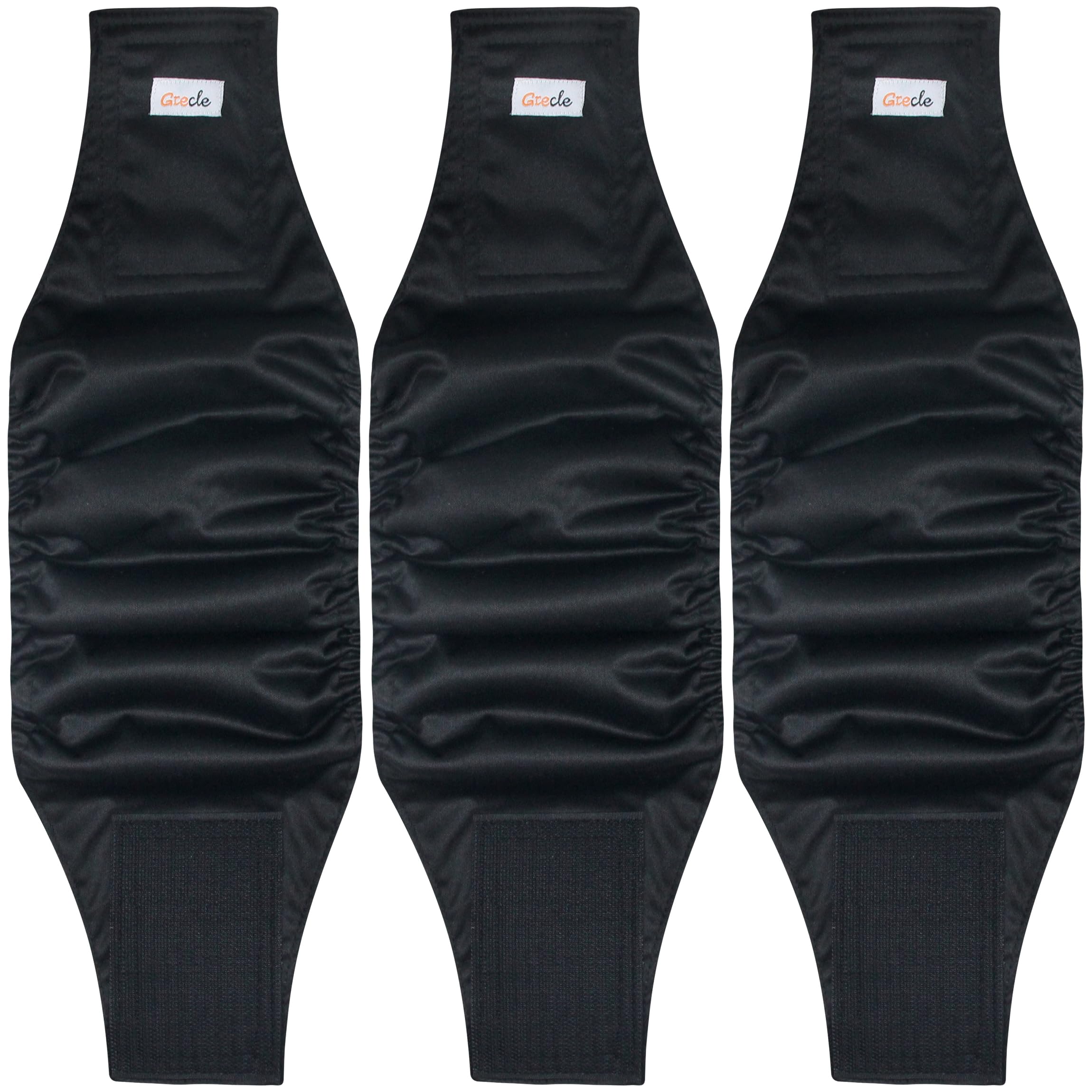 Grecle Reusable Dog Diapers Male 3Pcs, Premium Washable Belly Band for Male Dogs Large, High Absorbing Male Dog Wraps for Doggie in Incontinence,