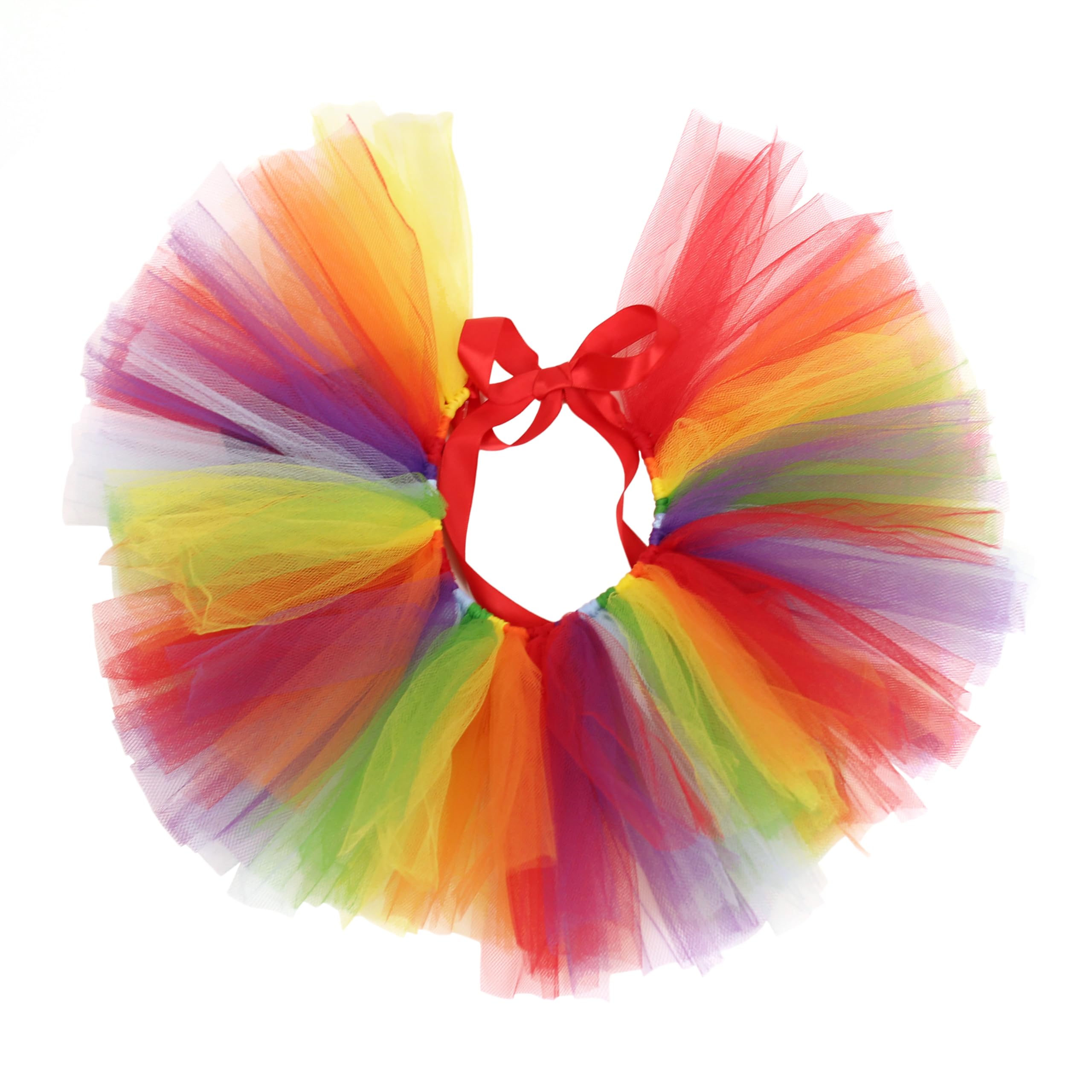 Handcrafted Rainbow Colors Mesh Tutu for Dogs.