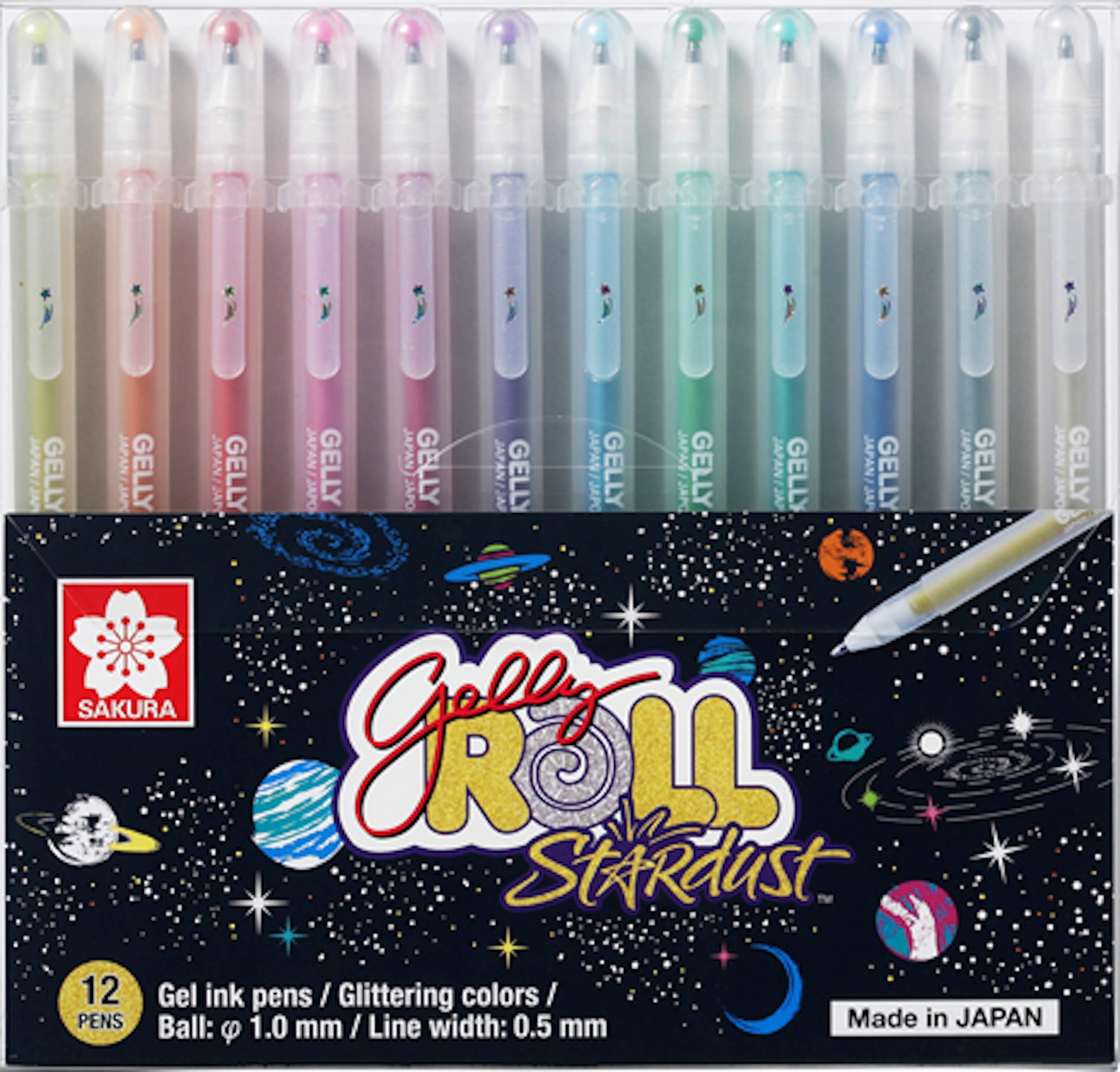 Gelly Roll Stardust 12Pcs Set Gel Ink Pen Xpgb-12St, Ink Multicolor