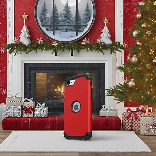 Miniatura 5 de IDweel Funda para iPhone SE 2020 con protector de pantalla, funda para iPhone SE 2022, resistente 3 en 1, absorción de golpes, ajuste delgado,