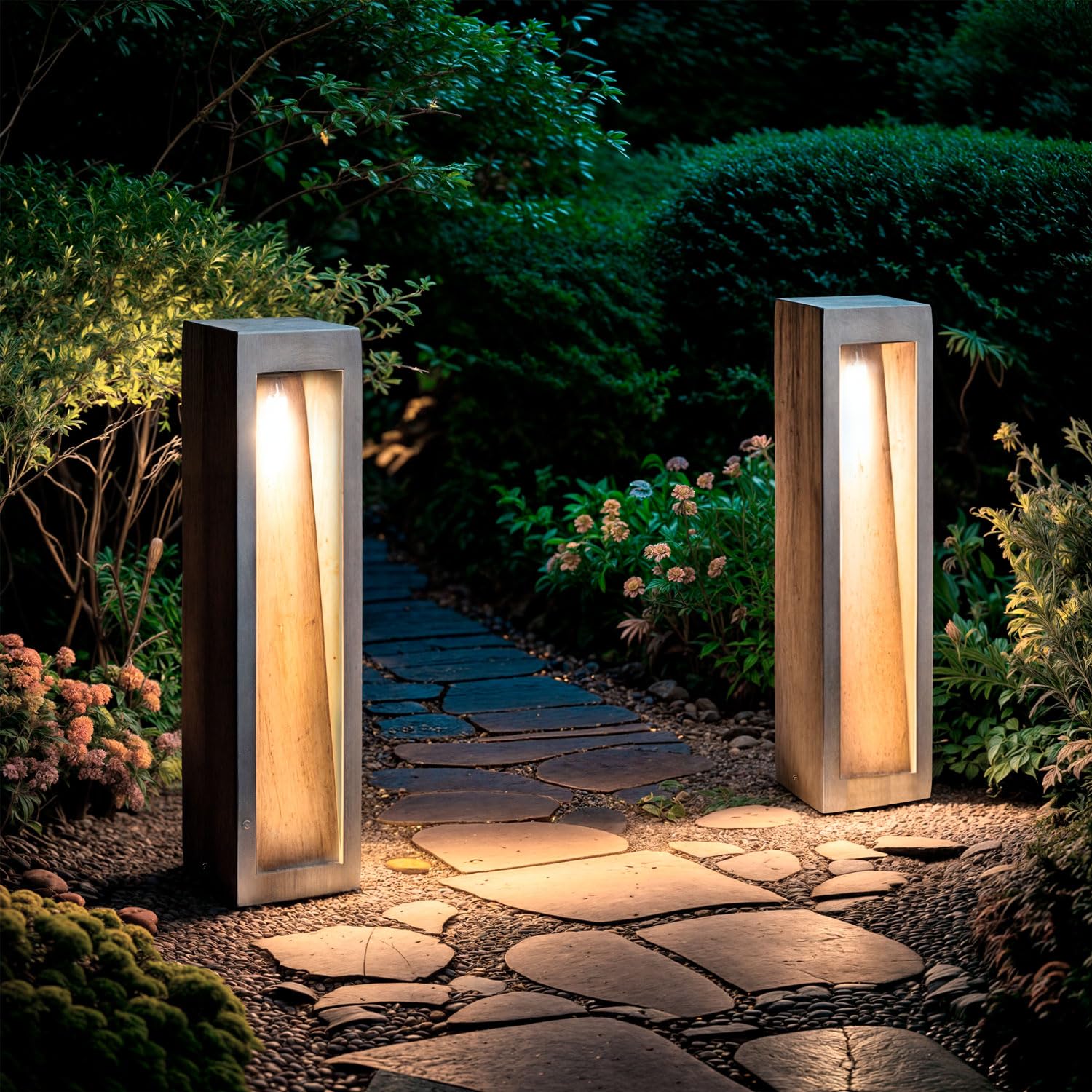 LEDKIA Baliza Exterior LED Regulable 6W Cemento Lumixa Gris Piedra 630 mm
