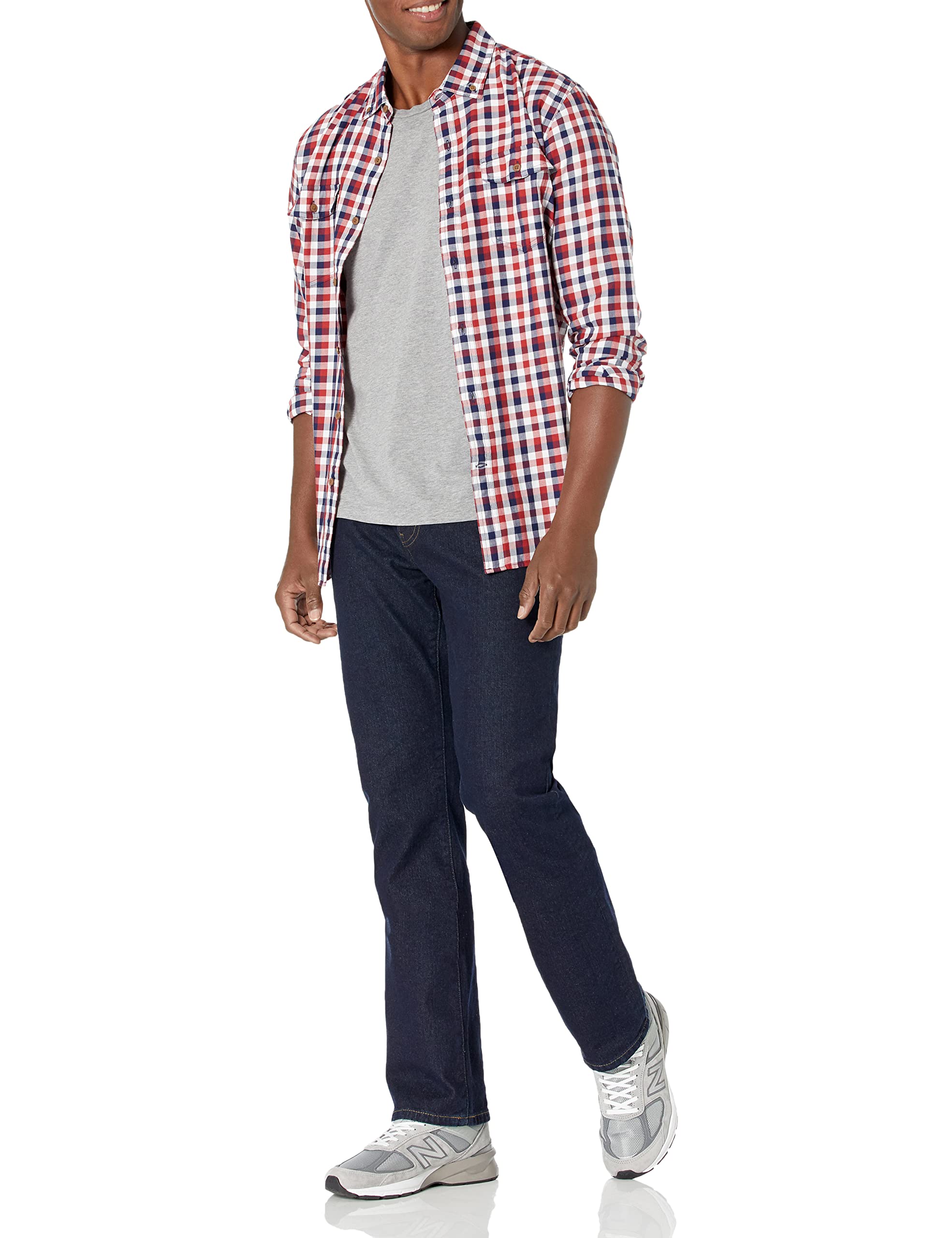 Amazon Essentials Jeans Slim Fit Elasticizzati, Bootcut - colori fuori produzione Uomo