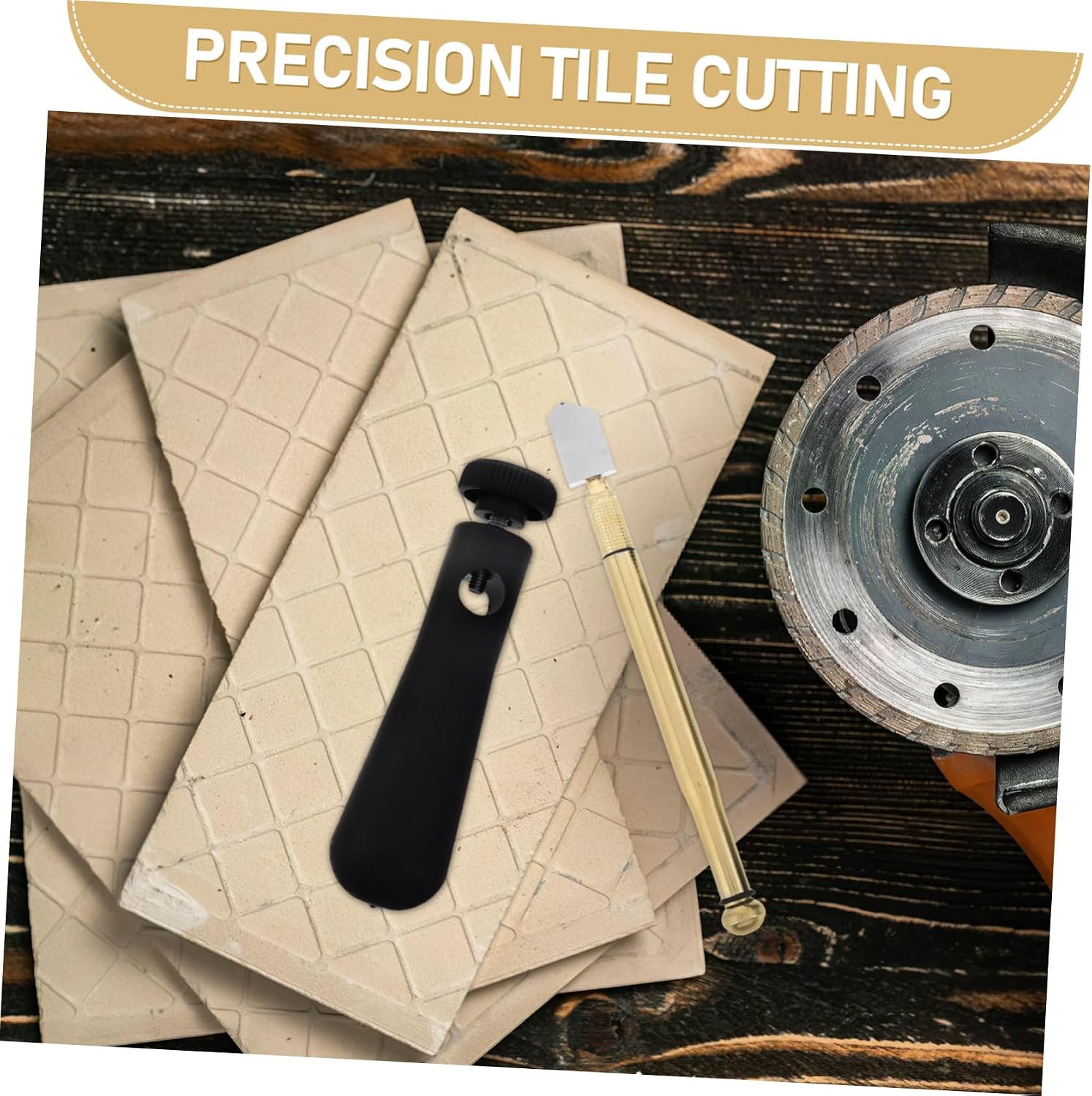 NUOBESTY Professional Glass Cutter with Ergonomic Handle Oil Feed Roller for Precision Cutting Durable Carbide Tip Tool for Mosaic Tiles and Mirror Applications