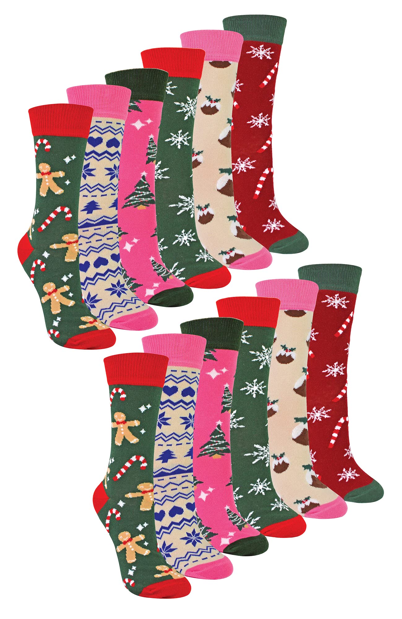 Ladies Christmas Socks | Sock Snob | Womens Colourful Novelty Design Xmas Socks | Gift for Her