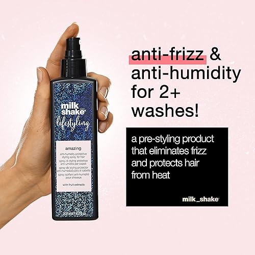 Miniatura 2 de milk_shake Lifestyling Amazing - Spray antihumedad para el cabello, control del encrespamiento y protector del calor para el cabello, 6.8 onzas