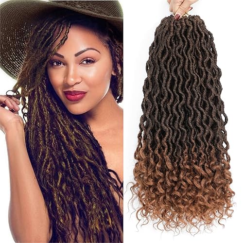 Karida 6 extensiones de cabello sintético rizado de ganchillo con ondas profundas y extremos rizados extensiones de cabello sintético con trenzas