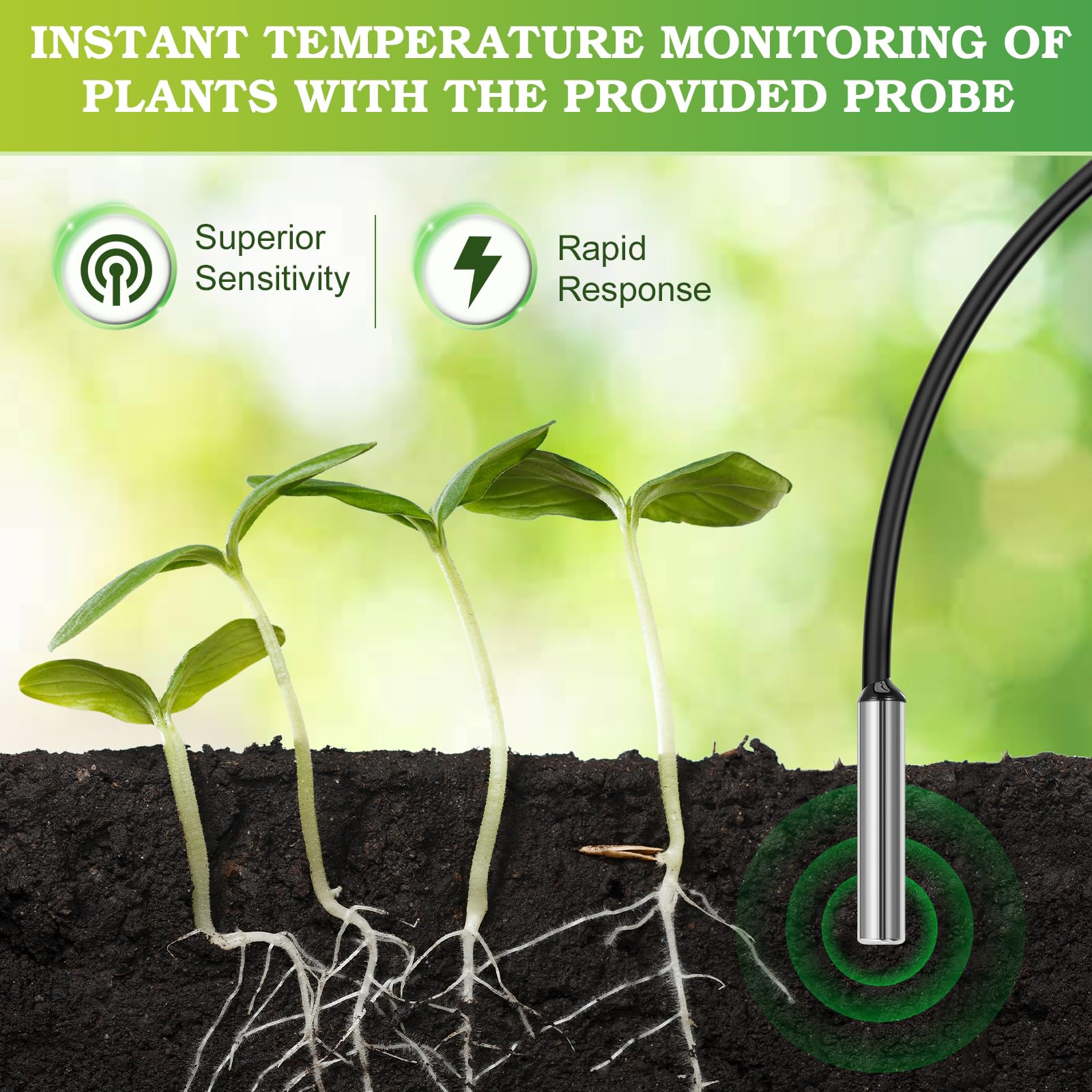 Sämling Heizung Matte mit Thermostat, 25x52.5 cm, 20W Heizmatte Pflanzen, Sicher und Haltbar, Zimmergewächshaus Wärmematte, IPX7 Wasserdicht Heizmatte für Sämlinge, Haustiere und Reptilien