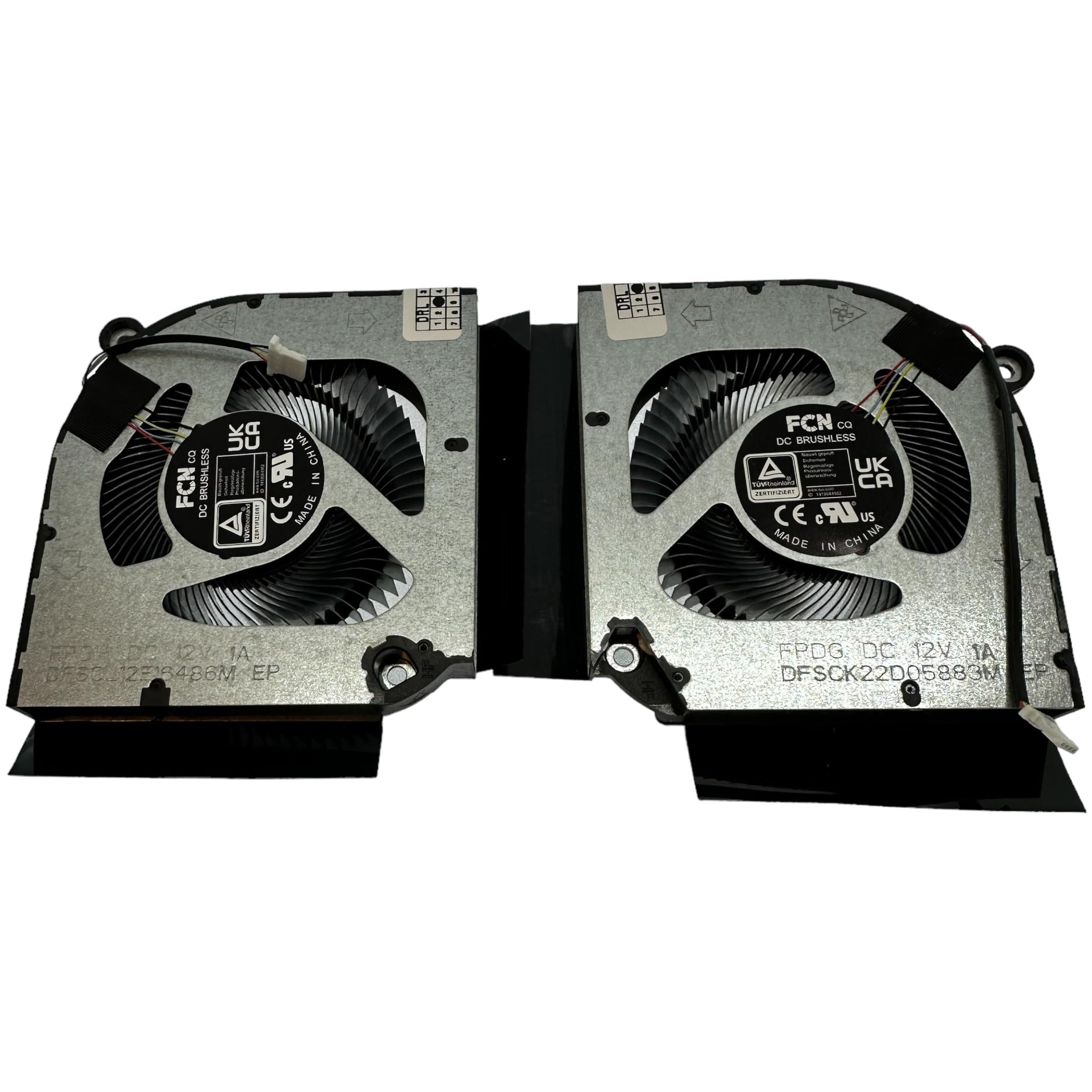 CPU Lüfter + GPU SET kompatibel für Acer Nitro 5 AN515-58, AN515-46, AN517-55, Predator Helios 300 PH315-55 PH317-55 PH317-56 PN: DFSCL12E16486M FPDH, DC286M 0010WFF 0, 23.QFJN2.001