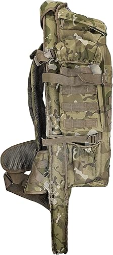 Vista 14 de Silfrae Mochila táctica para rifles, bolsa de rifle largo Molle, mochila militar para senderismo, caza, camping Carbón (dark charcoal)