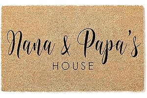 Nana and Papa's House Welcome Doormat: Premium Coir, Made in the USA