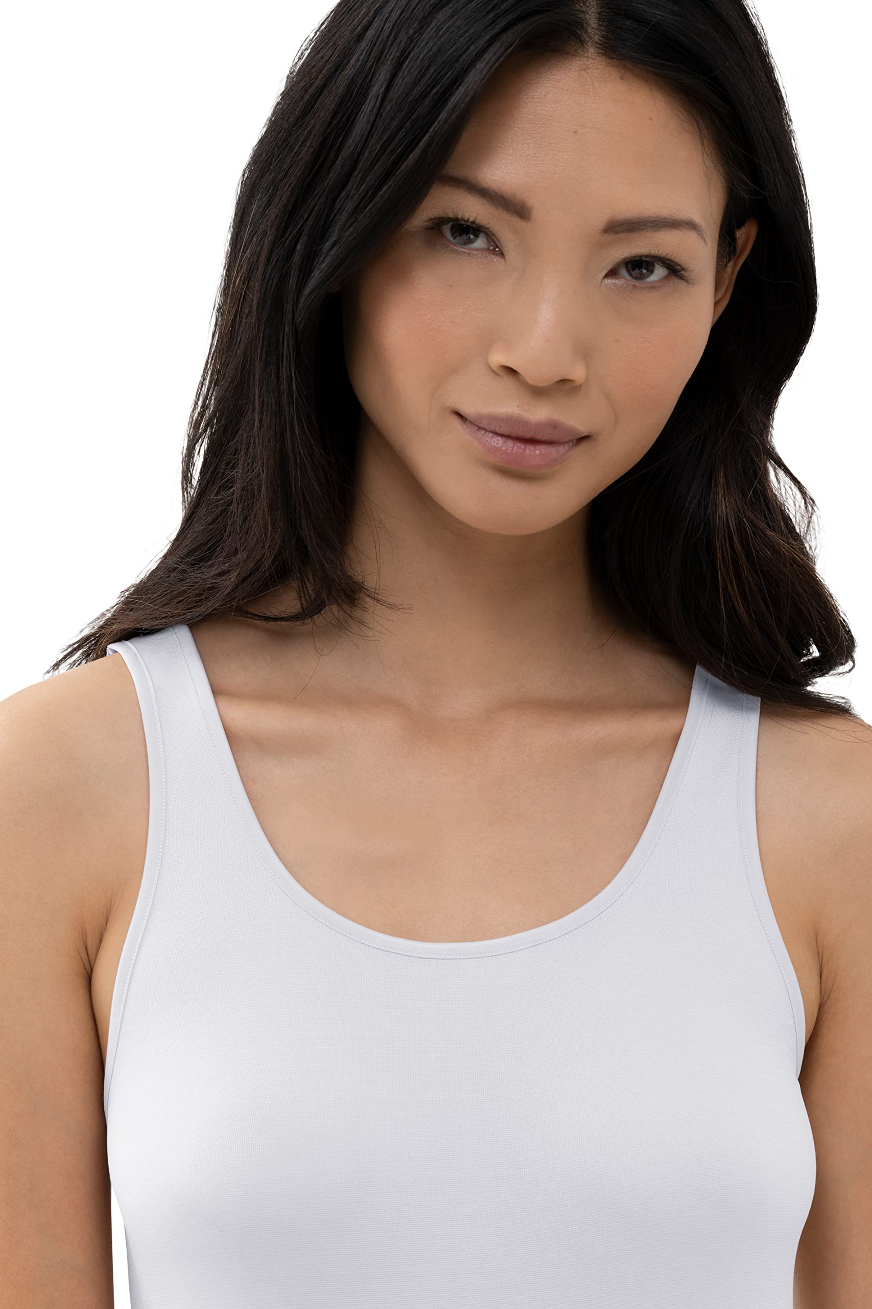 Mey Damen Top - Doppelpack Tops ohne auftragende Seitennähte und mit tiefem Rundhalsausschnitt - Serie Pure Sense - 55415