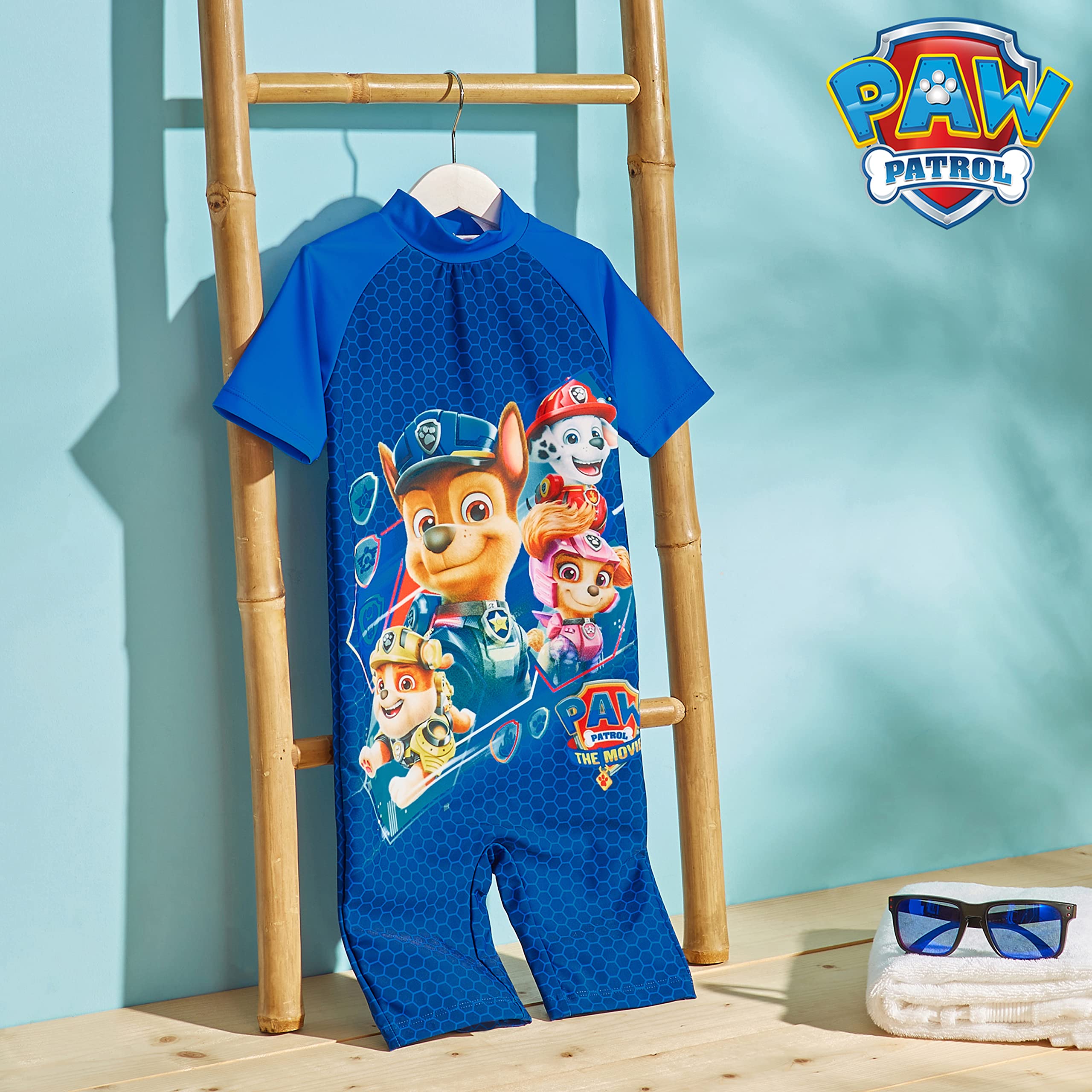 Paw Patrol Maillot de Bain Garçon Pat Patrouille Combinaison Piscine Une Pièce
