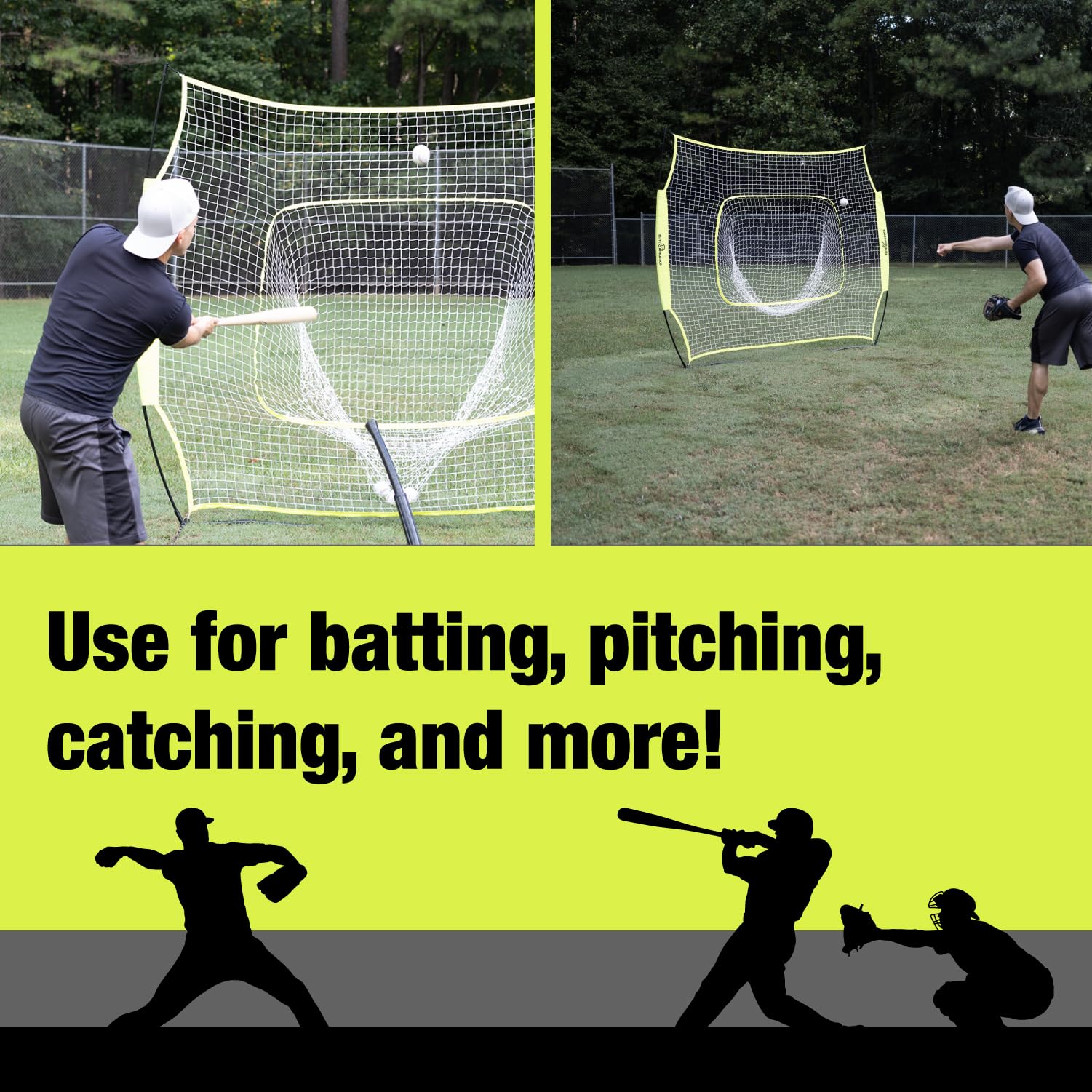 Filet D'entraînement PowerNet Grand Arc 7x7 – Baseball/Softball – Occasion