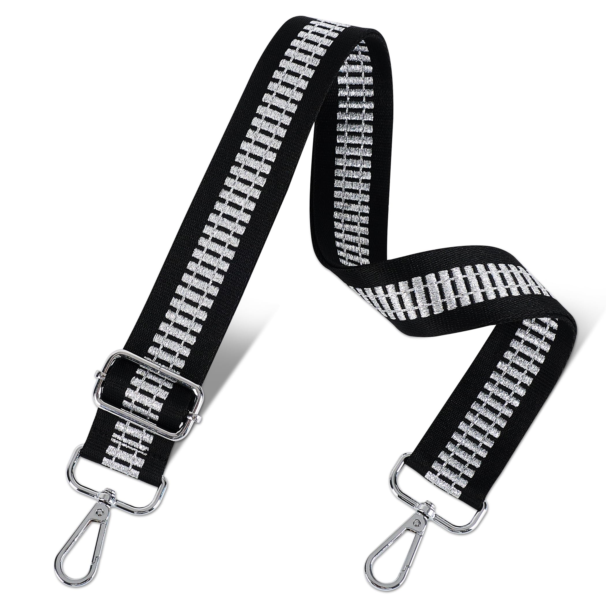 chushui Metallic Thread Purse Strap for Women, Woven Replacement Bag Strap