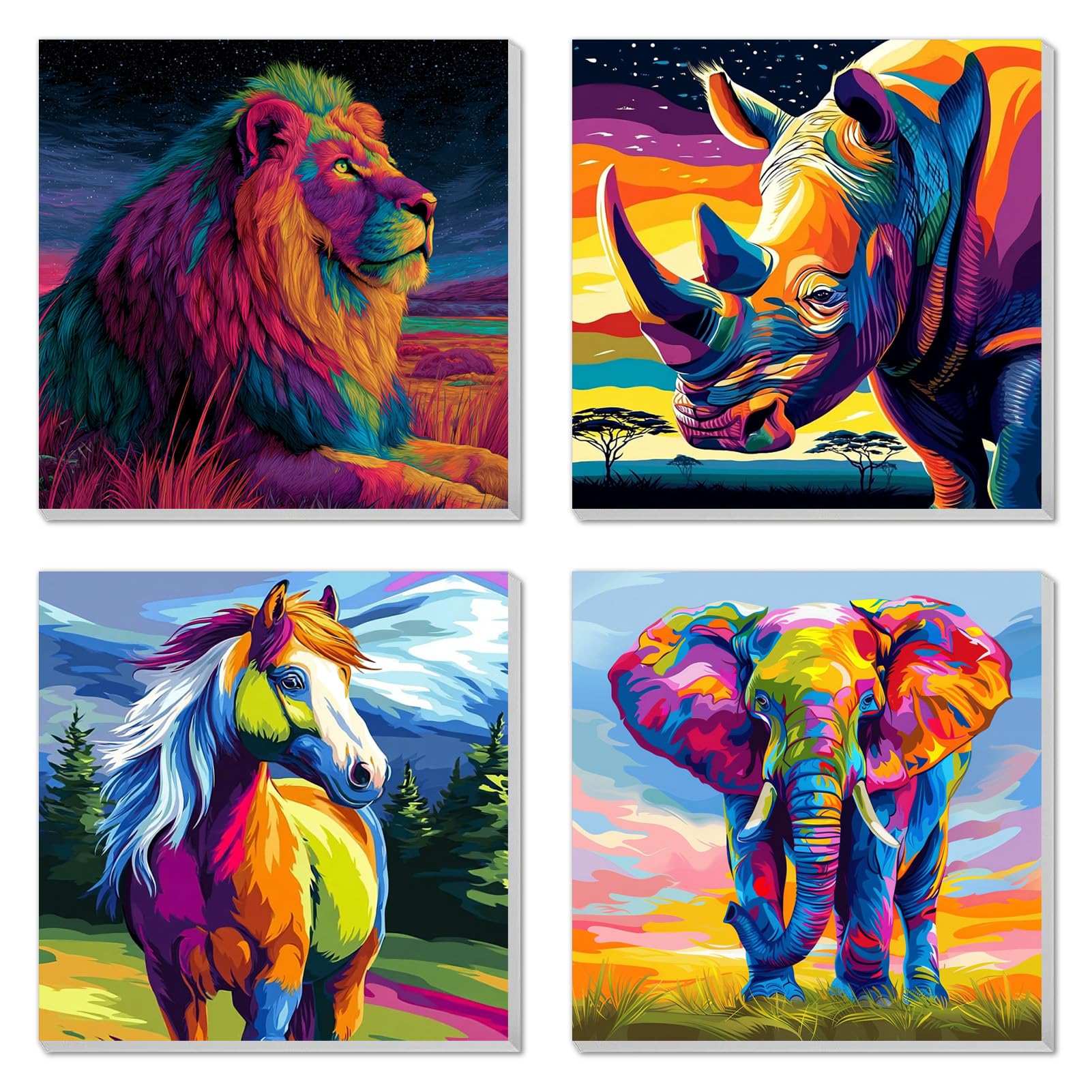 Kids Paint by Numbers Kits - 4 Pack for Ages 4-12 -1