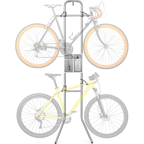 Simple Houseware Gravity Wall 2 Bike Storage Rack, Grey