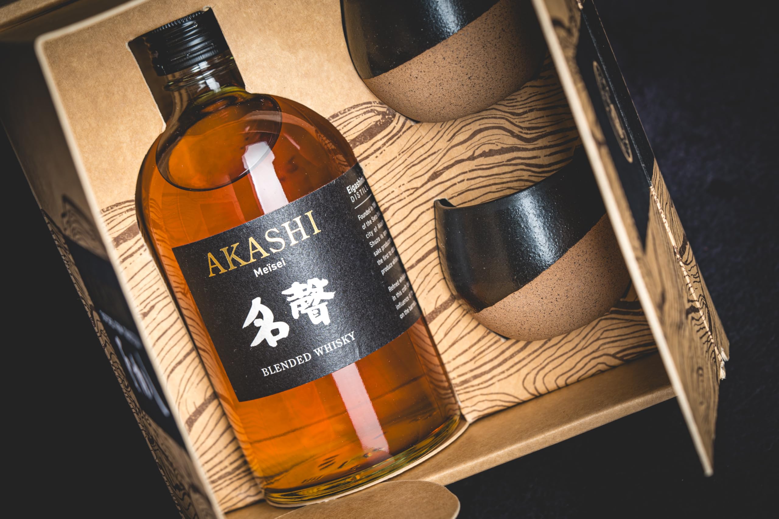 Akashi Whisky Meisei Special Pack con 2 Bicchieri"Japanese Style" - 500 ml