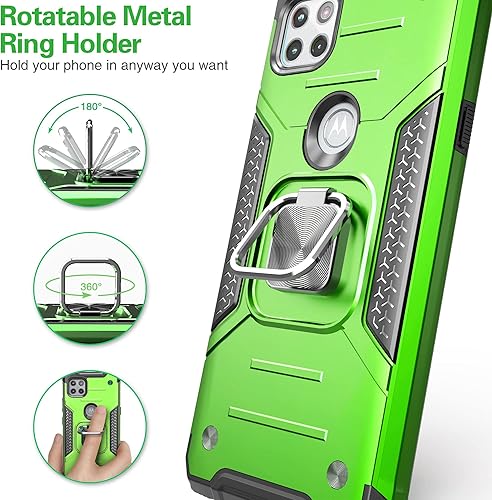 Miniatura 3 de Funda para Moto One 5G Ace con protector de pantalla, absorción de impactos, resistente, resistente a prueba de caídas, funda delgada con soporte