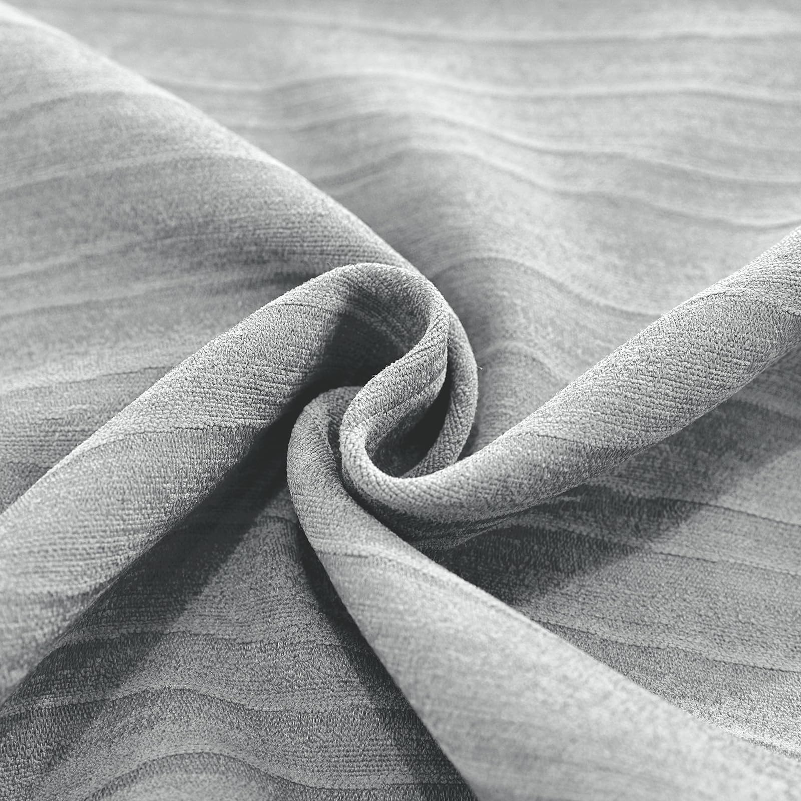 Ystyle 2 Pezzi Federe Cuscini Divano 45x45cm in Morbida Chenille, Copricuscini Decorativi con Texture Lineare Moderna per Soggiorno e Letto, Lavabili e Pet-Friendly, Grigio Elegante