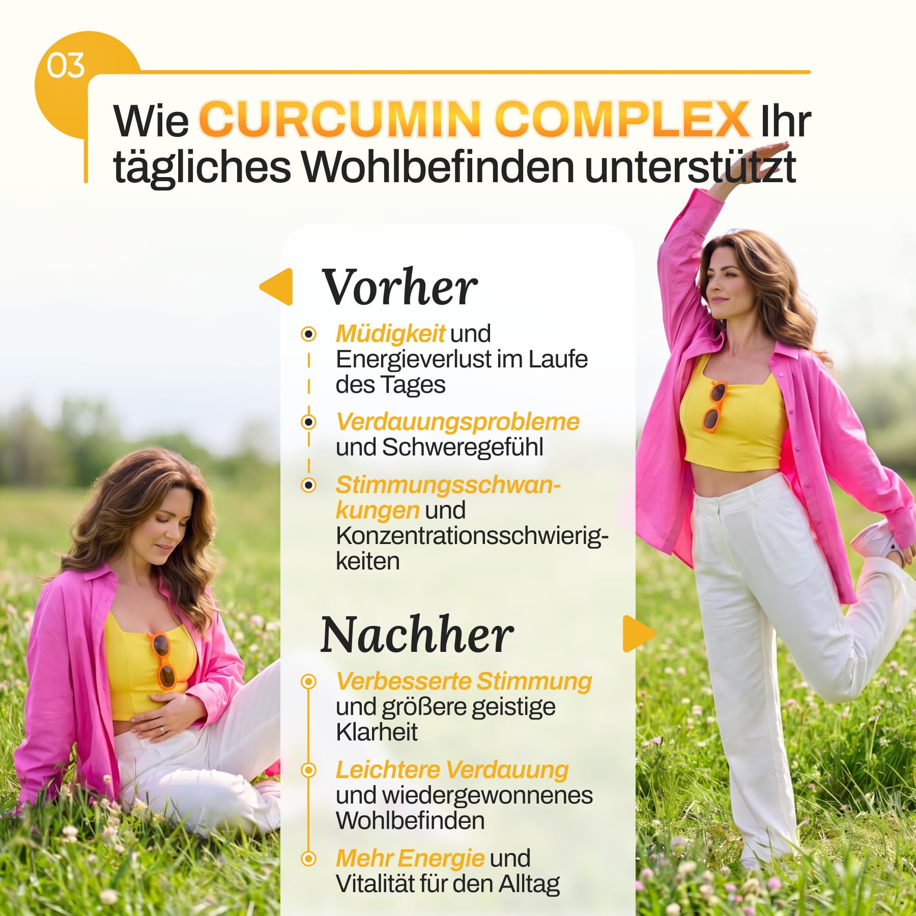 Kapseln CURCUMIN KOMPLEX | Kurkuma-Extrakt 500mg, Spirulina-Pulver 20mg | Unterstützung für Energie & Wohlbefinden | mit Piperin, Safranal | 30 Kapseln
