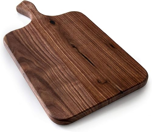 Brazos Home - Tabla de cortar de madera de nogal oscuro para cocina, sazonada, tabla de cortar, tabla de queso de madera, bandeja de embutidos,