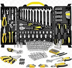 Caixa de Ferramentas Completa, Kit de Ferramentas Completa 110 Peças, Maleta de Ferramentas Completa para Reparo de Automóveis, Jogo de Ferramenta Completo, Kits de Ferramenta Manuais