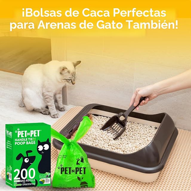 Foto 4 de 6 de PET N PET Bolsas Caca Perro con Asas, Sin Perfume, 200 Bolsas, 20 x 38 cm