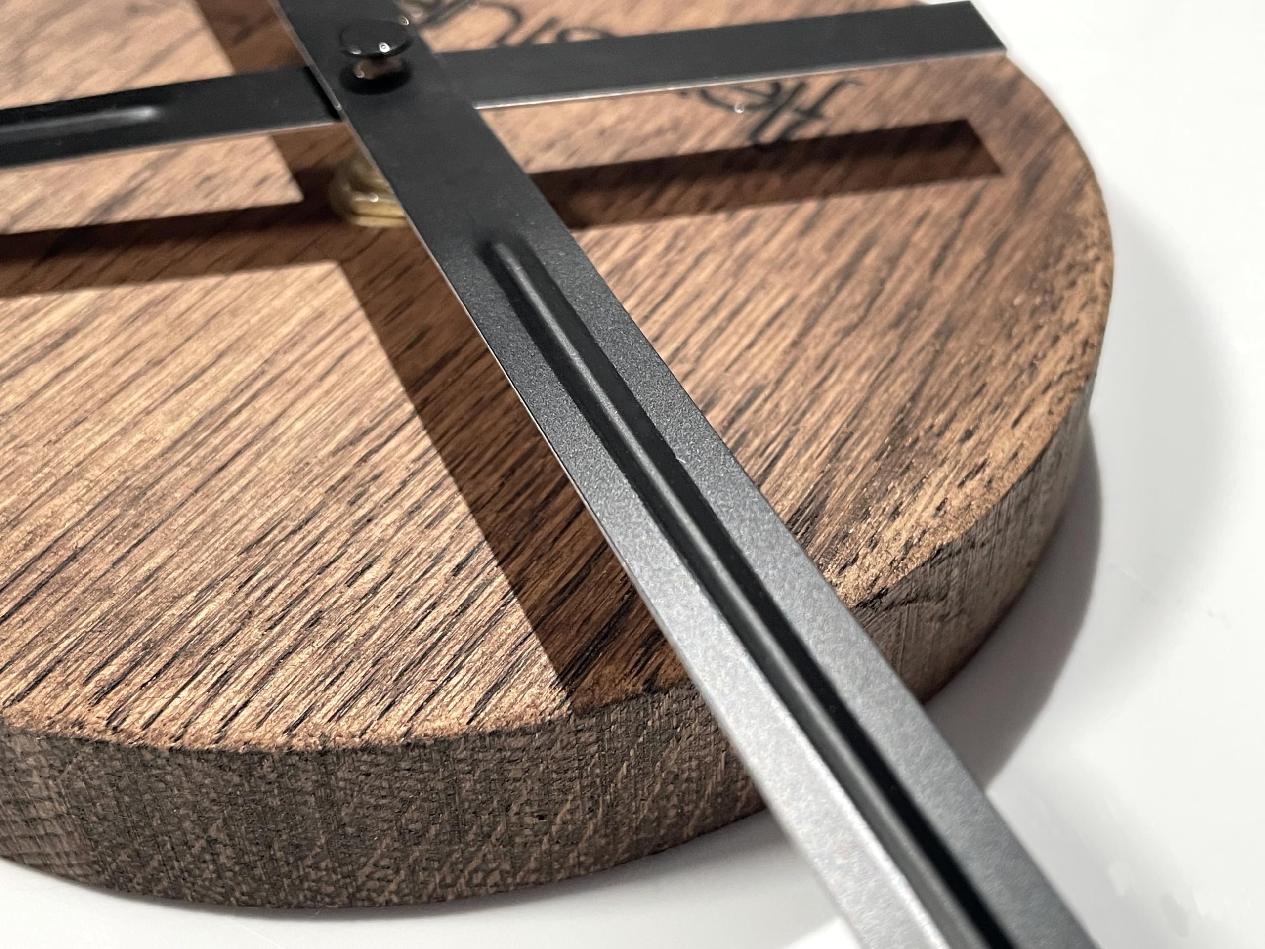3D Wanduhren DIY Holz Eiche große Wanduhr 50-75CM 3D Wanduhr Modern Design EKO Wanduhren Wandtattoo Dekoration Uhren für Büro Wohnzimmer Schlafzimmer Dekoartikel Quarzuhr (Eiche, Braun)