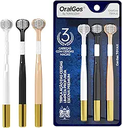 Escova de Dente 3 Faces Ultra Macia, para Gengivas Sensíveis, 3 Unidades, Adulto, Multi-Cores, Prática para Viagem, Inovadora e Funcional