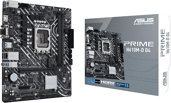 ASUS Prime H610M-D D4 Intel H610 LGA1700 DDR4 3200 MHz mATX Motherboard