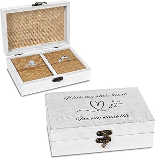 Ring Box for Wedding Ceremony | Handmade Wedding Ring Box | Custom Ring Bearer Box | Rustic Wedding Decor |Elegant Wedding Ring Holder |Wedding Ring Boxes for Ceremony | Ring Bearer Pillows |Ring Box