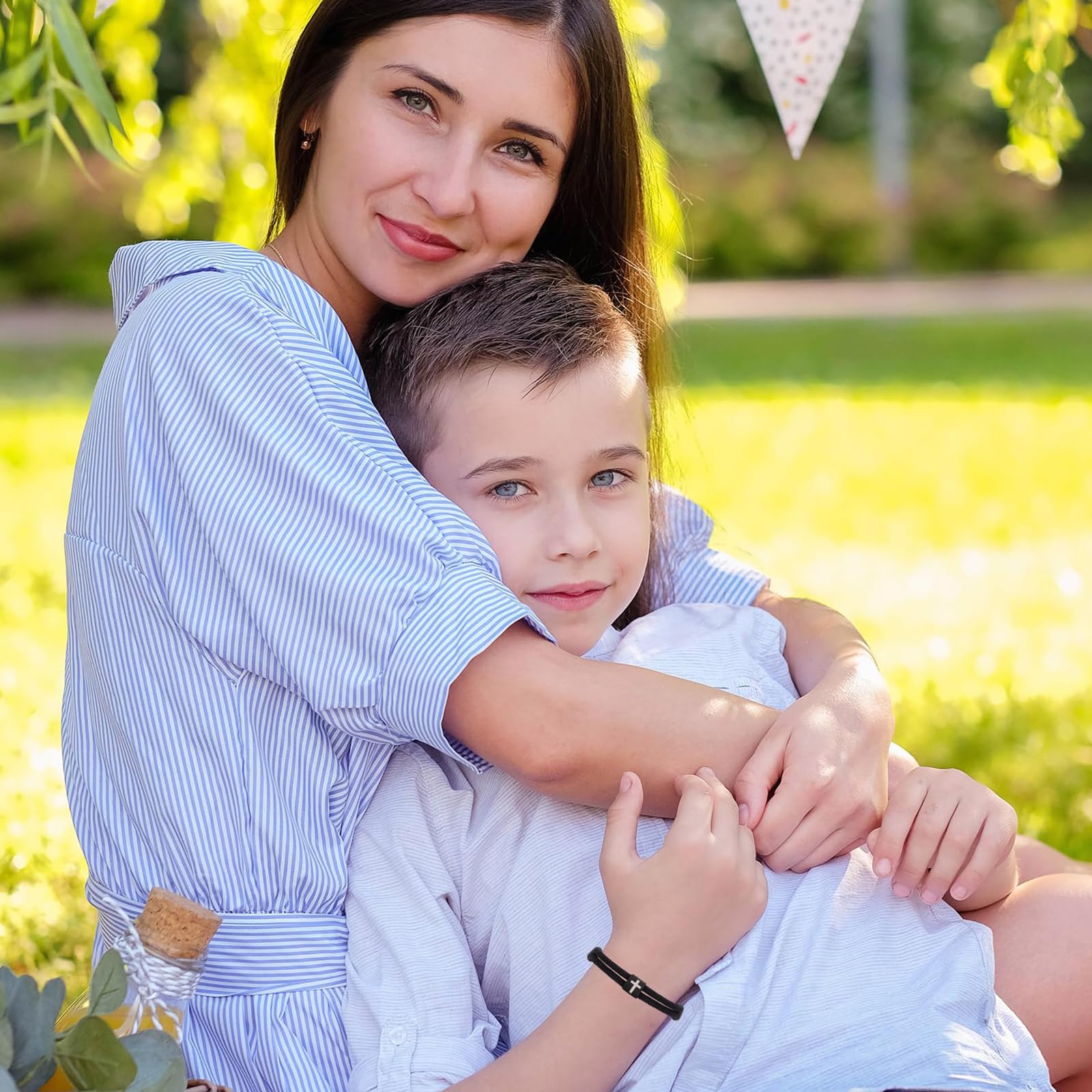 Cadeau de confirmation pour filles et garçons, bracelet en croix, cadeau de baptême catholique, cadeau de communion pour fils et fille