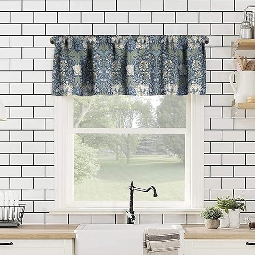 Miniatura 7 de Juego de cortinas aztecas para cocina, cenefas tribales nativas del suroeste para ventana de cocina, cortinas cortas con estampado étnico navajo