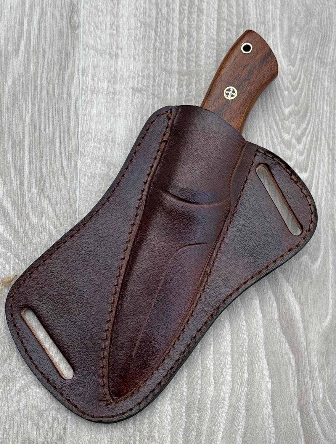 Custom Handmade Fixed Blade Hunting Knife - 9 Inch hand Forged Full Tang Knives For Hunting, Outdoor Camping, Hiking, Fishing, Bushcraft Knives With Leather Sheath. (Damascus-2)