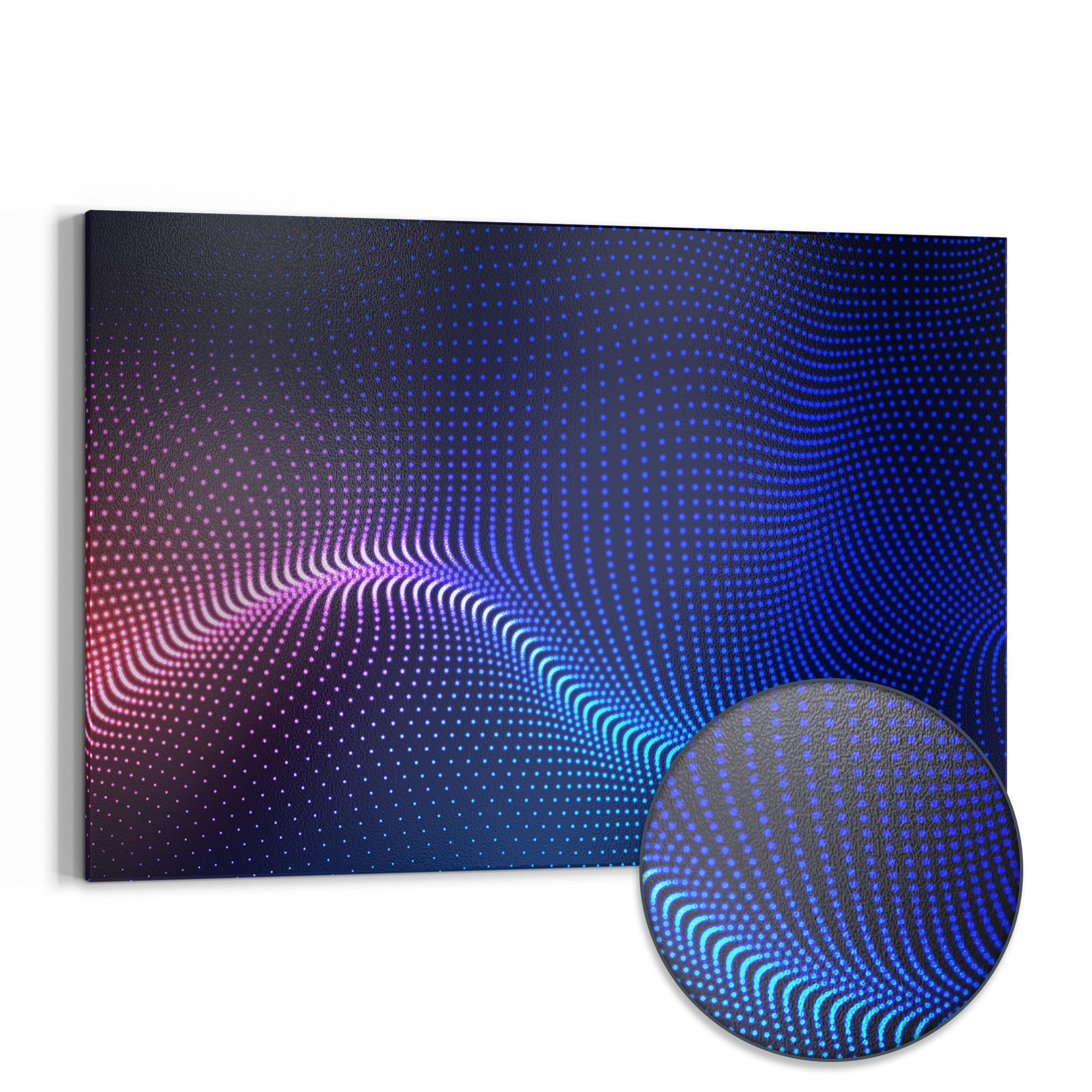 DEQORI Metall Magnettafel | 90x60 cm cm groß | Motiv Digitale Lichtwellen | Whiteboard für alle Magnete | Magnetboard Wand-Tafel für Küche & Büro | Design Magnetwand Pinnwand magnetisch
