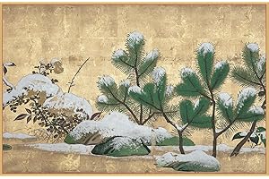 Entertaining with Caspari Snow-Covered Pines & Chrysanthemums Christmas Cards