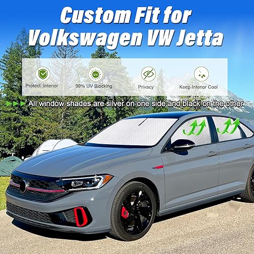 Miniatura 164 de KMF - Parasol de repuesto para parabrisas, cubierta para ventana lateral y trasera, cubierta protectora para visor, para campamento, bebé, bloqueo