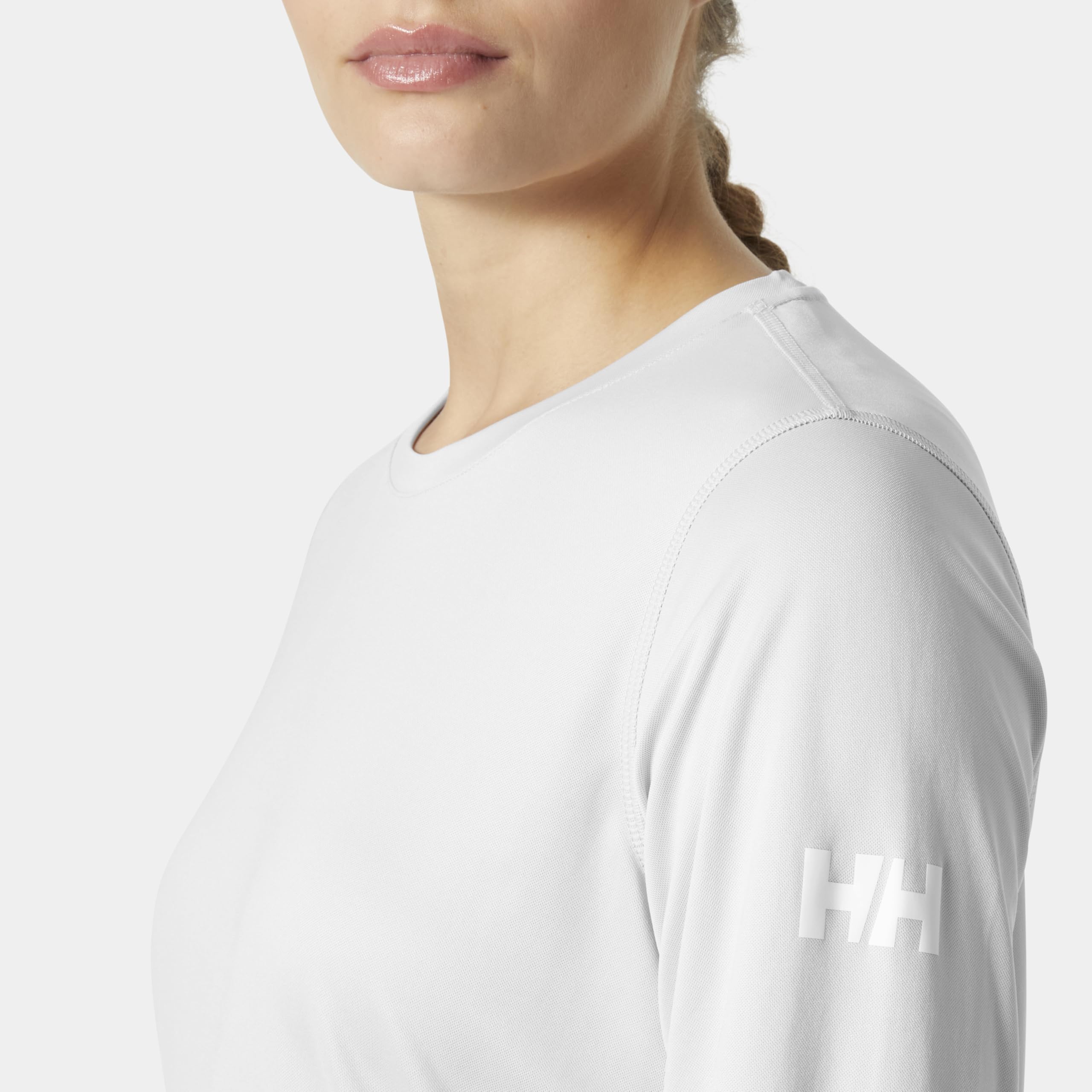 Helly Hansen Damskie W HH Tech Crew LS 2.0, szara mgła, XS