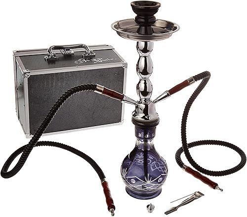 Juego completo de 2 mangueras de narguile Shisha de 18 pulgadas, con estuche para viajes, de la Serie GSTAR de lujo , Negro (Ninja Black), 1
